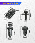 Detailed view of sizes for 35 Piece Car Engine Under Cover Splash Shield Bolt Kit With Rust-Resistant Steel And Aluminum Screws.