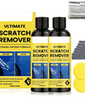 No Sweat Car Scratch Remover Quick Fix Paste For Shallow And Deep Auto Scratches Treats All Paint Colors kit with bottles and applicators.