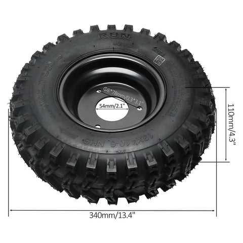 Beefed-Up 30 Inch Rear Axle Assembly With 760mm Drive Shaft Kit And 13x4.10-6 Tubeless Rim, 4 Ply Heavy-Duty Wheel Tire