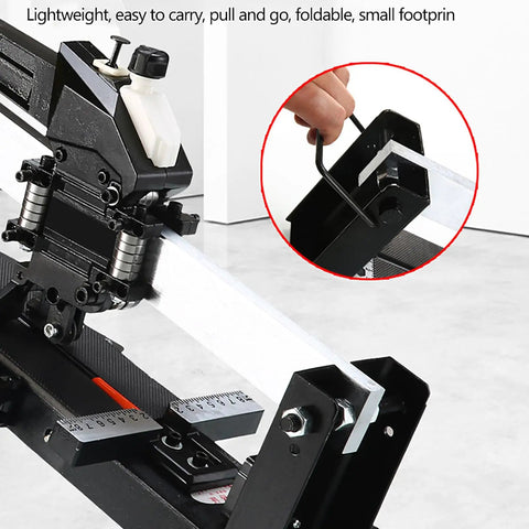 Close-up of Manual Tile Cutter With Sliding Head, 1200mm Max Cut, showing cutting mechanism, for porcelain ceramic and wall bricks.
