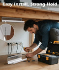 Installing Under Desk Cable Management Kit 26 Piece Hexagonal Ventilated Design With Cable Clips Wire Ties Cord Holder