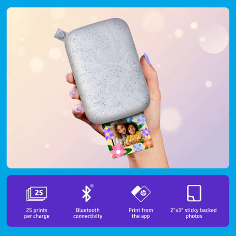 Pocket Sized Photo Printer For Instant Two By Three Inch Sticky Back Photos From Your Phone On The Go Luna Pearl Edition