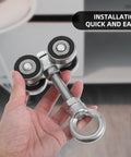 Top Shelf Heavy Duty Sliding Gate Trolley Wheel With Detachable Steel Roller Assembly, showcasing smooth rollers and easy installation.