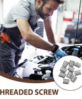 Mechanic using Stainless Steel Threaded Screw Inserts M8 Thread Repair Kit For Automotive Maintenance And Mechanical Equipment