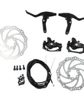 Rock Solid Mechanical Disc Brake Set For Mountain Bike With Front Rear Wire Calipers 160mm Rotors Alloy construction components.