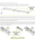 Swivel LED Under Cabinet Lighting Kit 24 Inch Plug In Or Hardwired Dimmable With 3CCT installation diagram