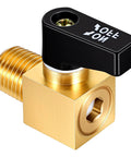 Two Pack One Quarter Inch NPT Brass Air Compressor Drain Valve Ball Valve Drain Cock For Air Tanks And Piping Systems