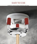 Universal Stainless Steel Smoke Sensor Removal Tool Fire Alarm Transducer Extractor Kit with red grips on smoke detector.