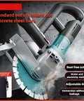 Rugged Pro Grade Brushless Cordless Circular Saw for Woodworking and Fast Cuts With 45 Degree Bevel Capabilities High Torque Motor and Long Lasting Battery for Demanding Jobsites cutting concrete with dust-free setup.
