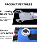Handheld Hydraulic Cable Cutter For Copper Aluminum And Armored Cable From 0 To 30 And 65 mm Heavy Duty Pro Grade Tool features rotary head and switch