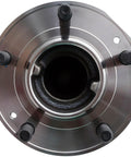 Top view of Brand New Wheel Hub And Bearing Assembly For Seamless Steering And Zero Shake Hella Tough Direct Fit Replacement Auto Component.