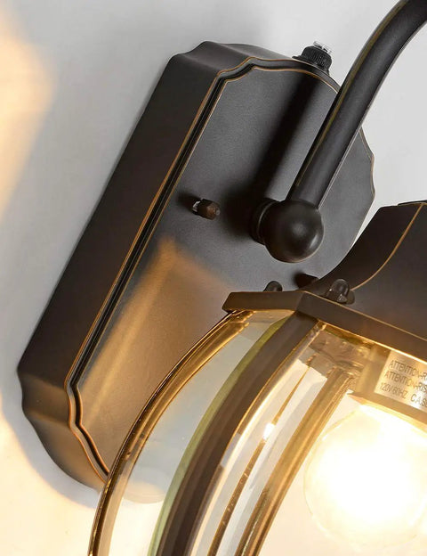 Close-up of Two Pack Dusk To Dawn Sensor Outdoor Wall Sconce With Photocell Outdoor Wall Light Waterproof Aluminum Porch Light.