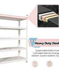 Hella Sturdy Five Tier Floor Standing Storage Rack Heavy Duty Multi Purpose Organizer Shelf Slick Rust Resistant Steel Built Tough For Kitchen Retail Or Spa Hustle with cold-rolled steel technology.