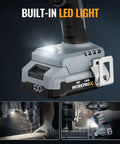 Pro Grade Two Speed Cordless Drill And Impact Driver Combo Kit With Two Long Lasting Lithium Ion Batteries, features built-in LED light.