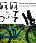 All In One Bike Brake Set With Calipers, Levers, Cables, Black Handlebars, V Brake Kit on Mountain Bike, Easy Install