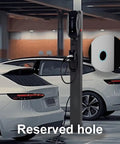 Heavy Duty Galvanized Steel Ev Charger Cover And Holder Beefs Up Your Setup While Keeping Gear Dry Weather Wicked Outdoor Box With Secure Mounting Base For Garages Or Parking Lots near parked vehicles.