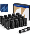 Badass M12x1.25 Lug Nuts With 60-degree Cone Seat And Includes Socket Key in a 20 piece set for secure truck and SUV wheels.