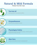 Tea Tree Oil Eyelid Cleansing Wipes ingredients: tea tree oil, chrysanthemum, physiological saline, aloe vera.