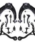 Heavy Duty Front Suspension Control Arms Kit With Ball Joints Sway Bar Links Tie Rods For 08 12 Honda Accord hardware set.