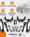 14 Piece Front Suspension Replacement Kit For Ford Fusion And Mercury Milan showing control arms and tie rods