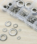 External Multi Tooth Star Lock Washers Set Seven Sizes M3 M4 M5 M6 M8 M10 M12 Three Pack Of 160 Pcs Each For Total Of 480 Pcs