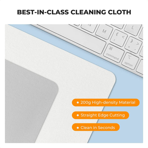 K&F Concept microfiber lens cleaning cloths, white and grey, 2-pack for glasses and camera lenses