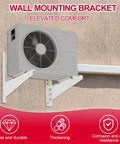 Heavy Duty Mini Split Wall Bracket Built Like A Tank For Nine Thousand To Eighteen Btu Ductless Ac Units mounted on exterior wall