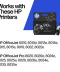 Professional High Yield Black Ink Cartridge crafted for no sweat home office printing compatible with OfficeJet 8010 8020 and 8030 series.