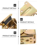 Close-up of Foldable Self Lock Hinges Set 4 Pack SPCC Metal Sofa Folding Brackets With 90 Degree Locking Extension For Table And Bed