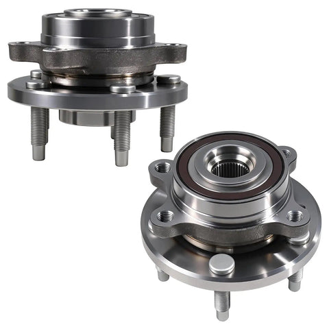 Solid As A Rock Front And Rear Wheel Hub Bearing Assembly Pair Designed Direct For Ford Edge Flex Taurus And Lincoln 513275, heavy-duty steel construction.