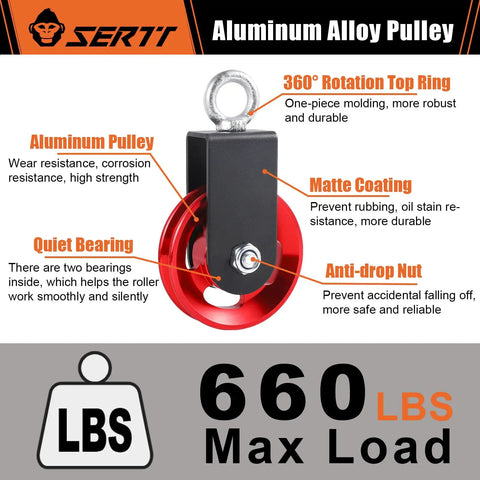 Rock Solid 90mm Aluminum Cable Pulley Wheel For Home Gym Systems Upgrade With 360 Smooth Rotation And Wicked Sturdy Build Handling Heavy Loads Up to 660 Lbs No Skimping On Quality Here showing matte coating and quiet bearing features.