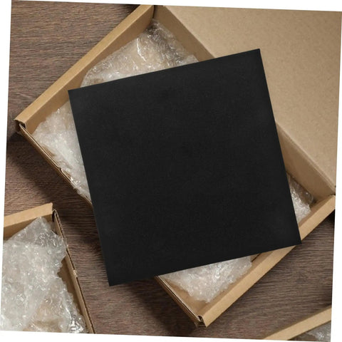 Four Pack Heavy Duty Polyurethane Foam Sheets High Density Cushioning For Toolboxes And Vehicle Cases Hella Durable Stain Absorbing Cleaning Pads displayed on packaging with bubble wrap.