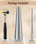 Complete Jewelry Sizer Kit With Ring Mandrel And Bracelet Mandrel Rubber Hammer And Stainless Steel Sizers displayed