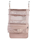 Heavy Duty Mesh Travel Dresser, Large Capacity Hanging Closet Organizer With Separate Pockets for efficient hotel storage.