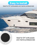 Self Bailing Cockpit Scupper Valve Kit For Boats With 2 7 8 Inch Rubber Flapper Valve And Gasket shown next to a yacht.