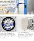 Hit Reset On Your Sparkly Gear With The 2L Heavy Duty Jewelry Steam Cleaner For Rings Watches And Dentures Pro Grade Silver Polisher with foot pedal control.
