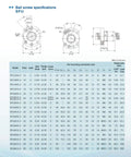 Heavy Duty 25 Mm Ball Screw Kit With 1560 Mm Length And 10 Mm Pitch Anti Backlash C7 precision grade specifications chart.