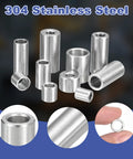 16 Pack 304 Stainless Steel Spacers Unthreaded Round Standoffs With Quarter Inch Inner Bore And Three Eighth Outer Width Half Inch Length Shop Grade Hardware For M6 Fasteners And Weekend Warrior Builds, various sizes displayed.