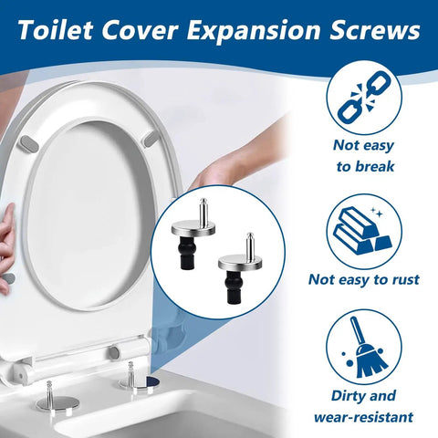 Two Pack Quick Release Toilet Seat Hinges For Blind Hole Fixes Built For Zero Sweat Setup And Slick Operation Made From Dang Tough Stainless Steel With Heavy Grip Rubber Bushings To Secure Your Bathroom Fixture Once And For All