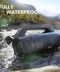 Rippin Up The Backyard With 80W Of Pure Portable Bluetooth Sound That Packs Insane Bass Response And Sports A Fully IP67 Waterproof Shell in water.