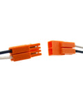 Close-up of orange connector wires for Eight Pack 6 Inch Retrofit LED Ceiling Light Fixtures Dimmable Recessed Lighting With Baffled Trim 2700K