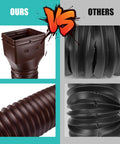 Comparison of 2 Pack Flexible Downspout Extensions With Diverter, Extendable From 21 To 58 Inches, Brown, with other models.