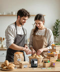 Bluetooth Portable Label Printer For Small Biz Fast Thermal Label Maker For Barcodes Addresses Clothing Pricing Mail Jewelry Cables And More Works With Phone And PC visible on kitchen counter
