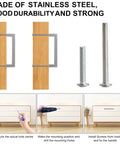 Square Drawer Pulls Two Pack Stainless Steel Cabinet Handles For Kitchen And Home Furniture, installation instructions shown