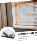 Straight Up Solid Plantation Shutter Repair Kit With Forty Pieces Tilt Rod Nails And Indoor Window Louver Fix Tools For Quick Hassle Free Home Upkeep Good with stainless steel materials visible.