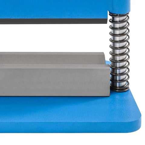 Heavy-Duty 12 To 20 Ton Press Brake Attachment For Hydraulic Shop Presses, close-up of metal bending tool installed