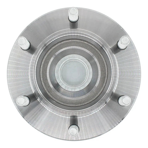 Heavy Duty Front Left And Right Wheel Hub Bearing Kit With Seals For Toyota 4Runner Sequoia Tundra And Tacoma 2wd Fits 1996 To 2007 top view of wheel hub bearing with fasteners.