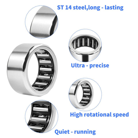 RC101410 One Way Needle Roller Bearing With 5/8 Inch ID And 7/8 Inch OD And 5/8 Inch Width Beefy Steel Construction close-up view.