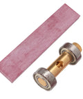 Pro Grade Watch Screwdriver Sharpening Set With 3000 Grit Copper Stone, showing copper sharpening tool and pink grit stone