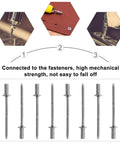 Stainless Steel Blind Rivet Kit 50 Pcs Assortment Round Head For Furniture And Home Projects Quick Install Pro Grade Durable Riveting Fasteners